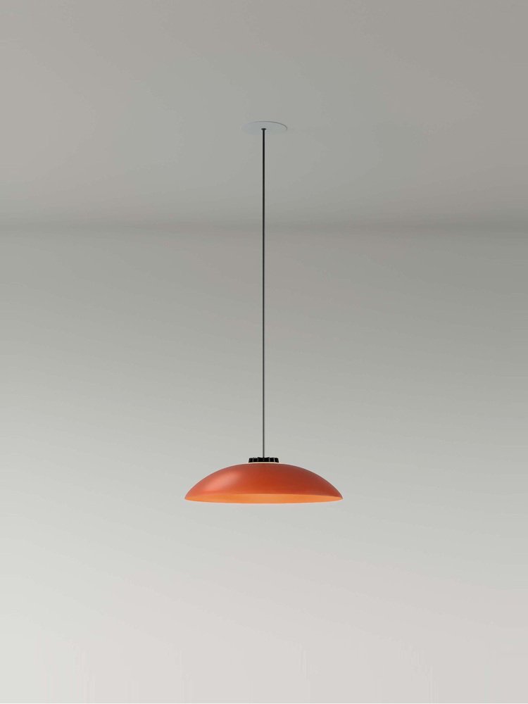 Small Red Headhat Plate Pendant Lamp by Santa & Cole