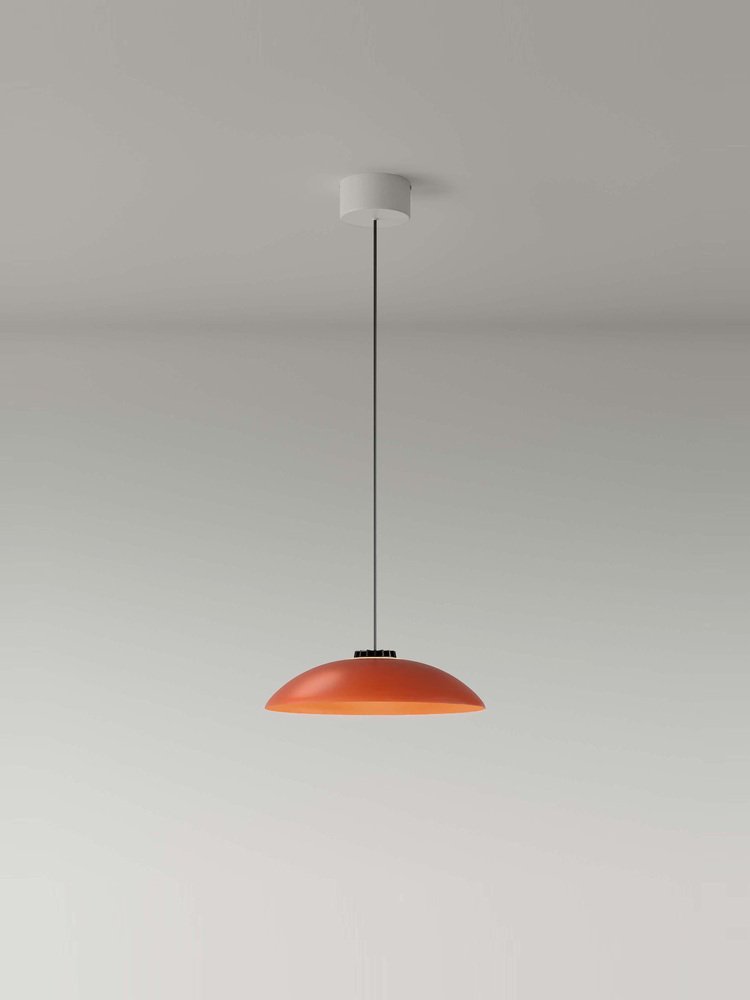 Small Red Headhat Plate Pendant Lamp by Santa & Cole