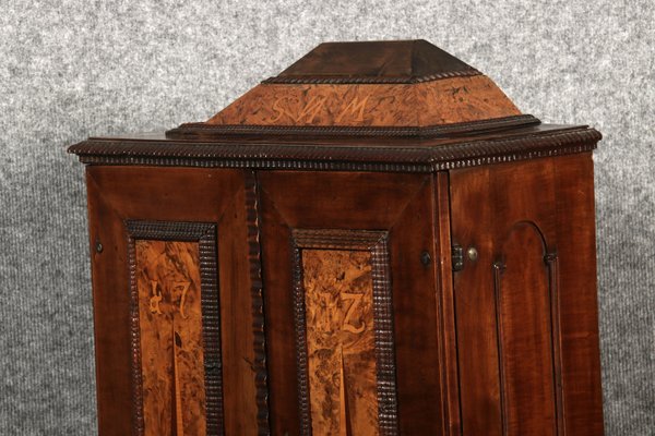 Small Renaissance Cabinet in Chiselled Iron & Walnut-DXD-2023653