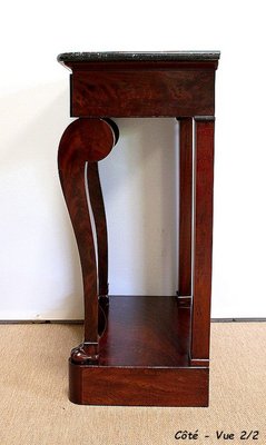 Small Restoration Period Console in Mahogany Veneer, Early 1800s-RVK-955978