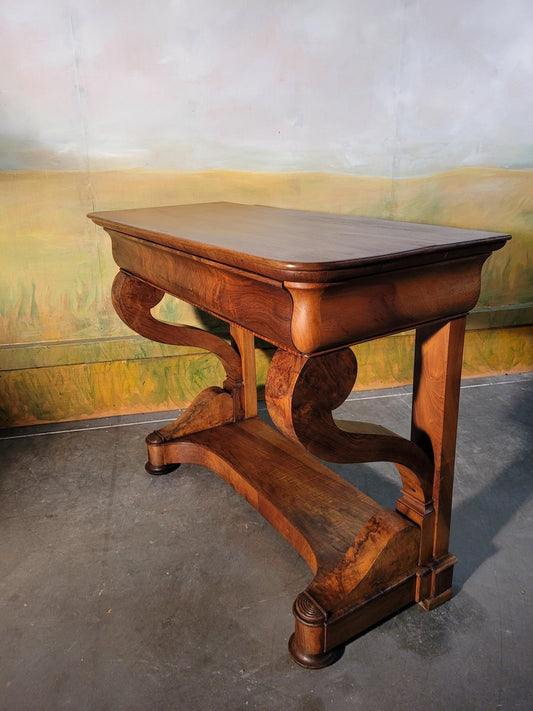 Small Restoration Period Console in Walnut, 1830s