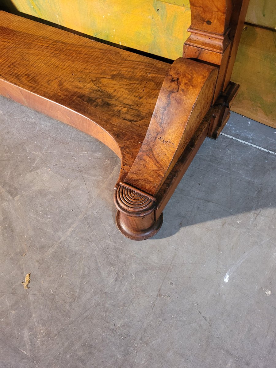 Small Restoration Period Console in Walnut, 1830s