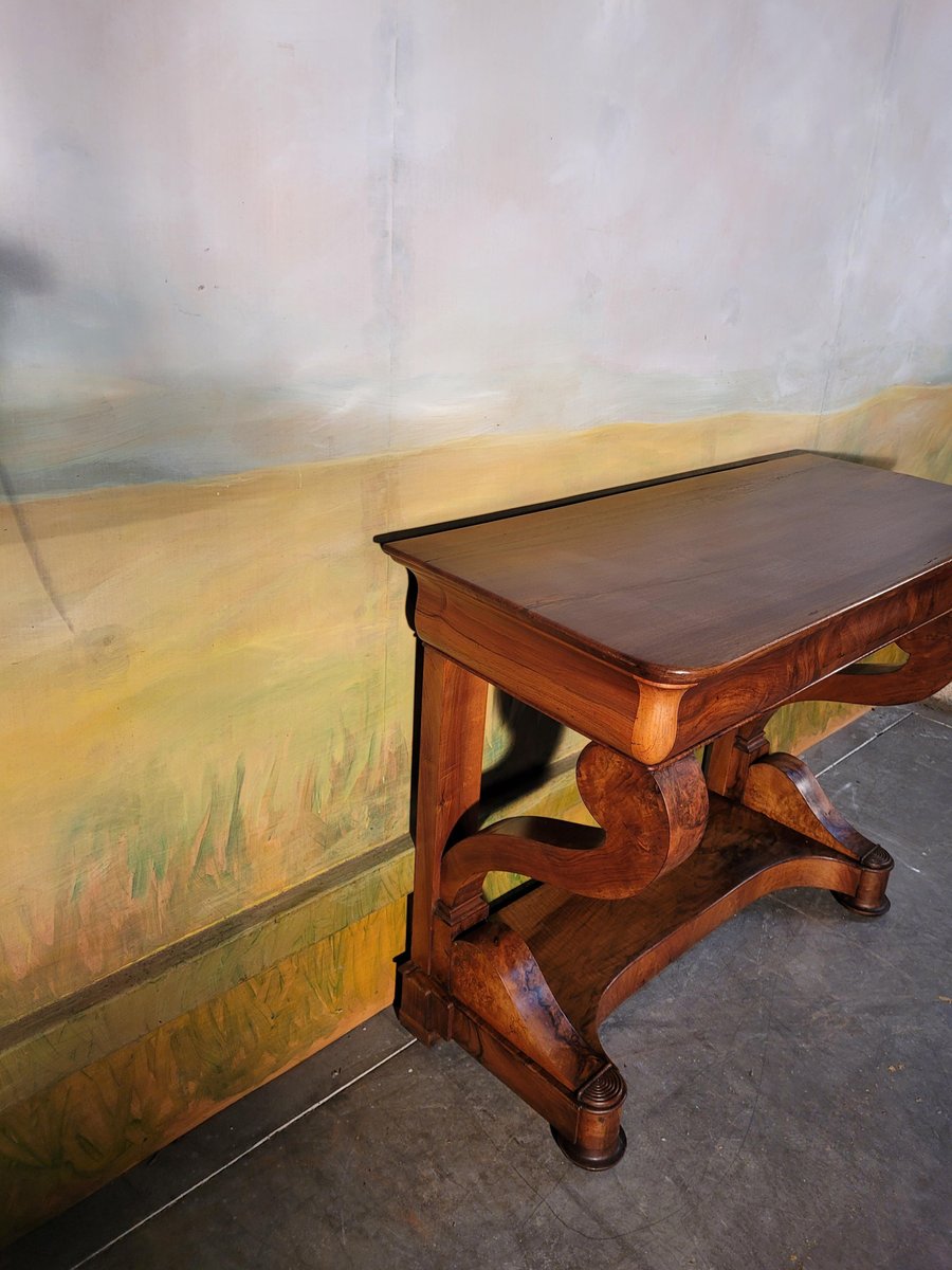 Small Restoration Period Console in Walnut, 1830s