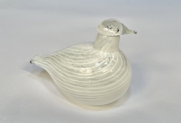 Small Riekko Bird Figurine in Mouth-Blown Art Glass by Oiva Toikka for Iittala, Finland, 1980s-JP-1702251