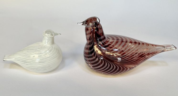 Small Riekko Bird Figurine in Mouth-Blown Art Glass by Oiva Toikka for Iittala, Finland, 1980s-JP-1702251