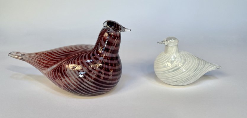 Small Riekko Bird Figurine in Mouth-Blown Art Glass by Oiva Toikka for Iittala, Finland, 1980s-JP-1702251