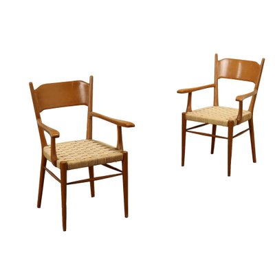 Small Rope Chairs, Italy, 1950s, Set of 2-VMM-1795025