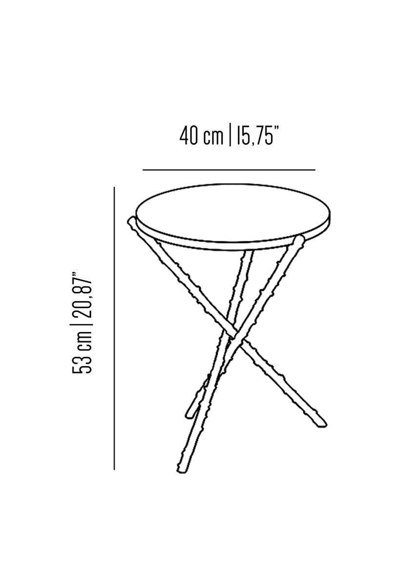 Small Rosehip Stalks Side Table from Brass Brothers