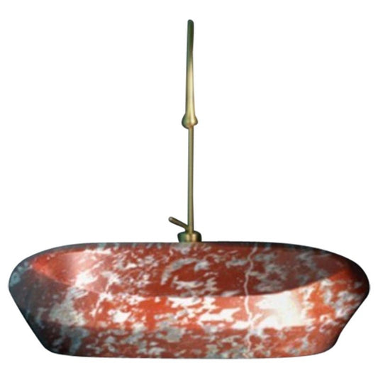 Small Rosso Francia Tosca Washbasin by Marmi Serafini