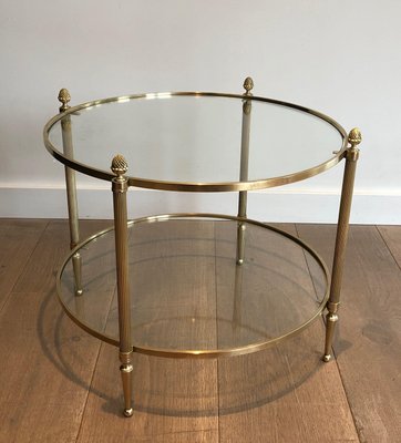 Small Round Brass Coffee Table from Maison Baguès, 1940s-BA-1725872