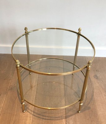 Small Round Brass Coffee Table from Maison Baguès, 1940s-BA-1725872