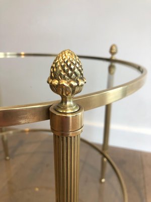 Small Round Brass Coffee Table from Maison Baguès, 1940s-BA-1725872