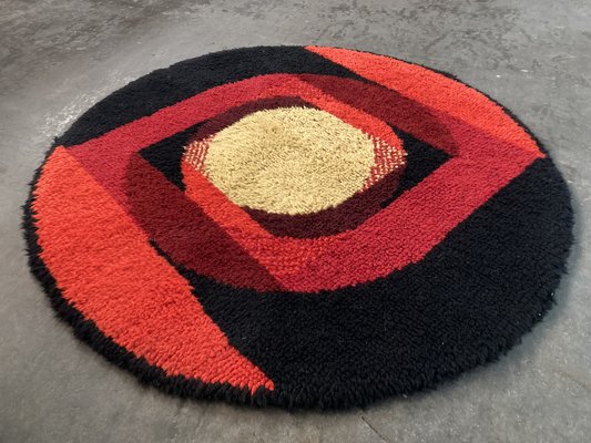 Small Round Smyrna Rug, 1970s-QVY-1746351