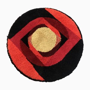 Small Round Smyrna Rug, 1970s-QVY-1746351