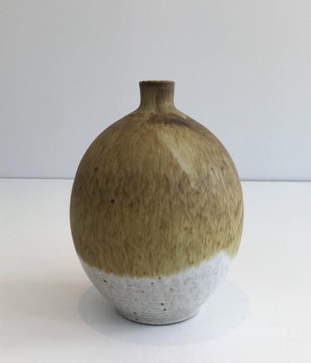 Small Sandstone Single-Flower Vase by Edouard Chapallaz for Chapallaz Duillier, Switzerland, 1950s-BA-658394