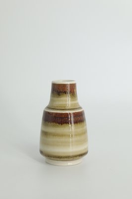 Small Scandinavian Brown Stoneware Vase by Gunnar Borg for Höganäs Ceramics, 1960s-ZAA-1777696