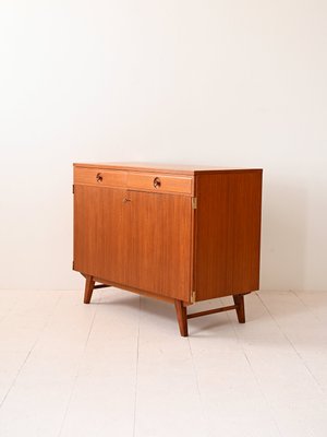 Small Scandinavian Sideboard in Teak, 1960s-QWP-2035492