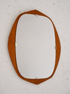 Small Scandinavian Teak Mirror, 1960s-QWP-2035871