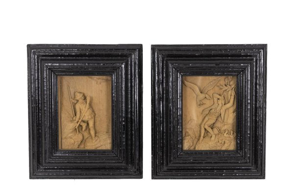 Small Sculpted Pictures, 1880s, Set of 2-CEJ-746837