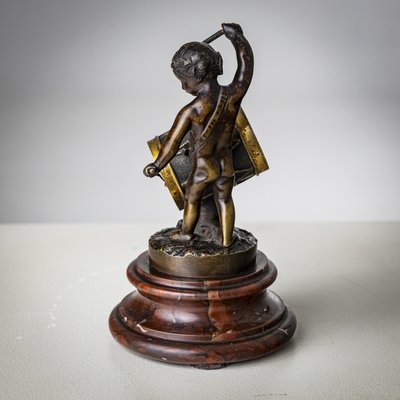 Small Sculpture of a Drumming Child, Late 19th Century, Bronze-VEI-2021313