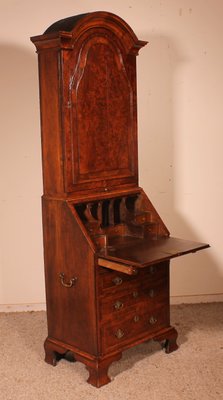 Small Secretaire in Burl Walnut with Dome, 18th Century-HPU-1060972