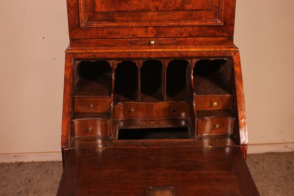 Small Secretaire in Burl Walnut with Dome, 18th Century-HPU-1060972