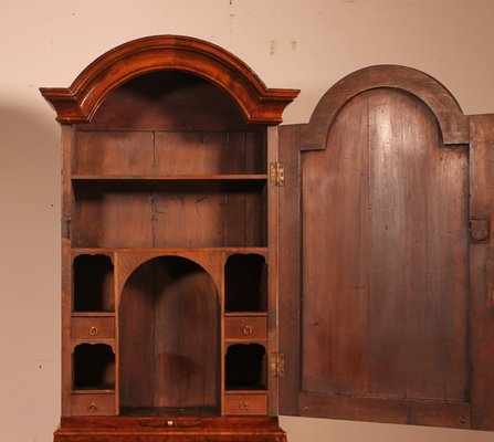 Small Secretaire in Burl Walnut with Dome, 18th Century-HPU-1060972