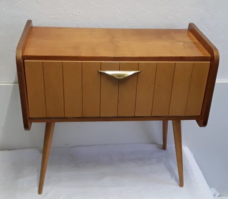 Small Sideboard with Brass Handle, 1960s-HOI-743139