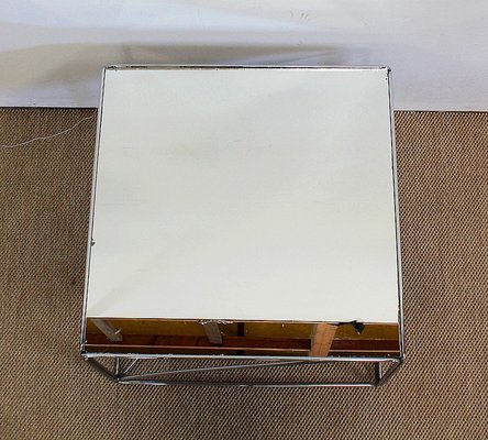 Small Sofa End Table in Chromed Metal by Max Sauze, 1970s-RVK-985007