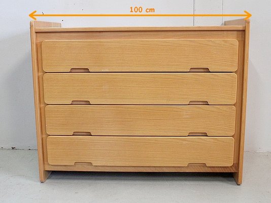 Small Solid Ash Chest of Drawers, 1970s-RVK-859146