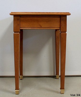 Small Solid Oak Blonde Side Table, 1950s-RVK-948655