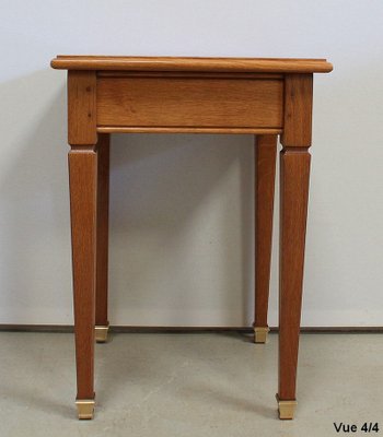 Small Solid Oak Blonde Side Table, 1950s-RVK-948655