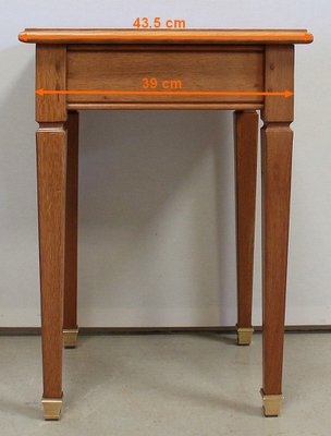 Small Solid Oak Blonde Side Table, 1950s-RVK-948655