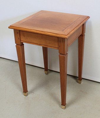 Small Solid Oak Blonde Side Table, 1950s-RVK-948655