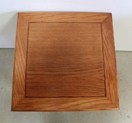 Small Solid Oak Blonde Side Table, 1950s-RVK-948655