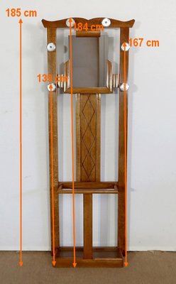 Small Solid Oak Coat Rack, 1940-RVK-1244958