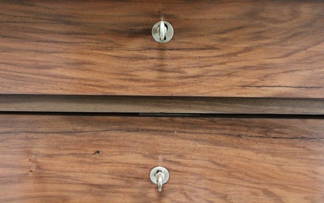 Small Solid Walnut Chest of Drawers, 1800s-RVK-904498