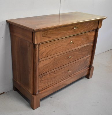 Small Solid Walnut Chest of Drawers, 1800s-RVK-904498