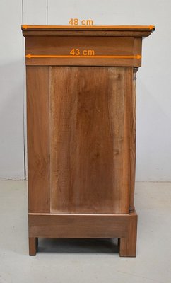 Small Solid Walnut Chest of Drawers, 1800s-RVK-904498