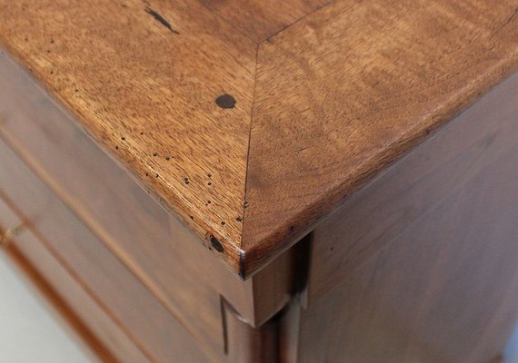 Small Solid Walnut Chest of Drawers, 1800s-RVK-904498