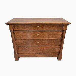 Small Solid Walnut Chest of Drawers, 1800s-RVK-904498