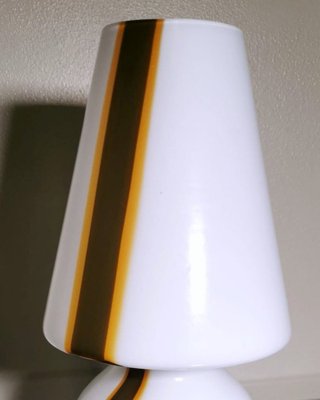 Small Space Age Table Lamp in Opaline Murano Glass & Marble in Carlo Moretti Style-QRS-1327711