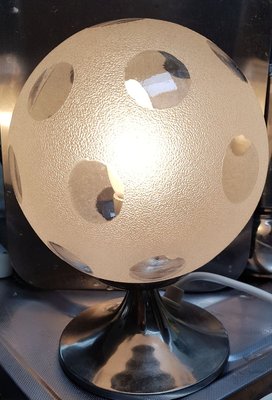 Small Space Age Table Lamp with Chrome Base from Richard Essig, 1970s-QDP-700826