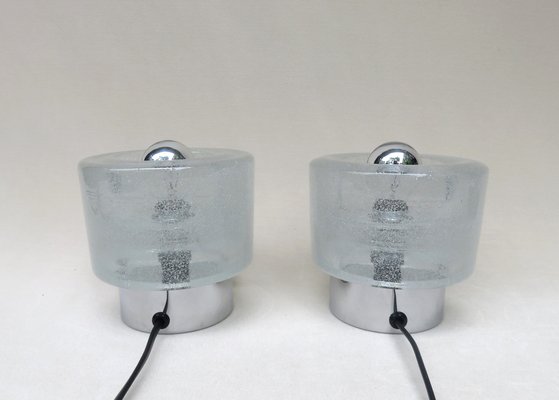 Small Space Age Table Lights in Chrome-Plating and Bubble Glass from Peill & Putzler, Set of 2-EY-1336831