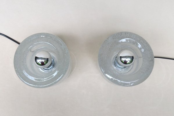 Small Space Age Table Lights in Chrome-Plating and Bubble Glass from Peill & Putzler, Set of 2-EY-1336831