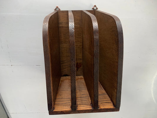 Small Spanish Oak Wall Shelf for Vinyl, 1940s