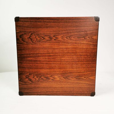 Small Square Rosewood Coffee Table, Denmark, 1960s-ZTG-1328333