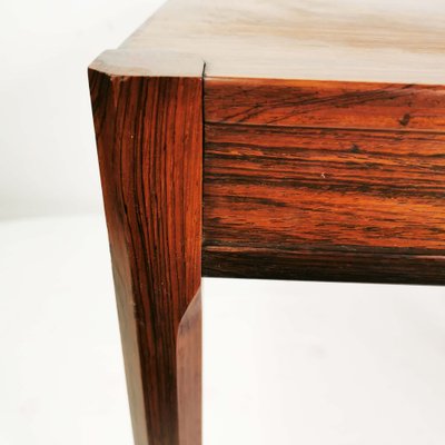 Small Square Rosewood Coffee Table, Denmark, 1960s-ZTG-1328333