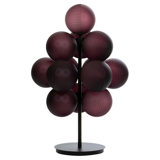 Small Stellar Grape Aubergine & Black Acetate Floor Light by Pulpo