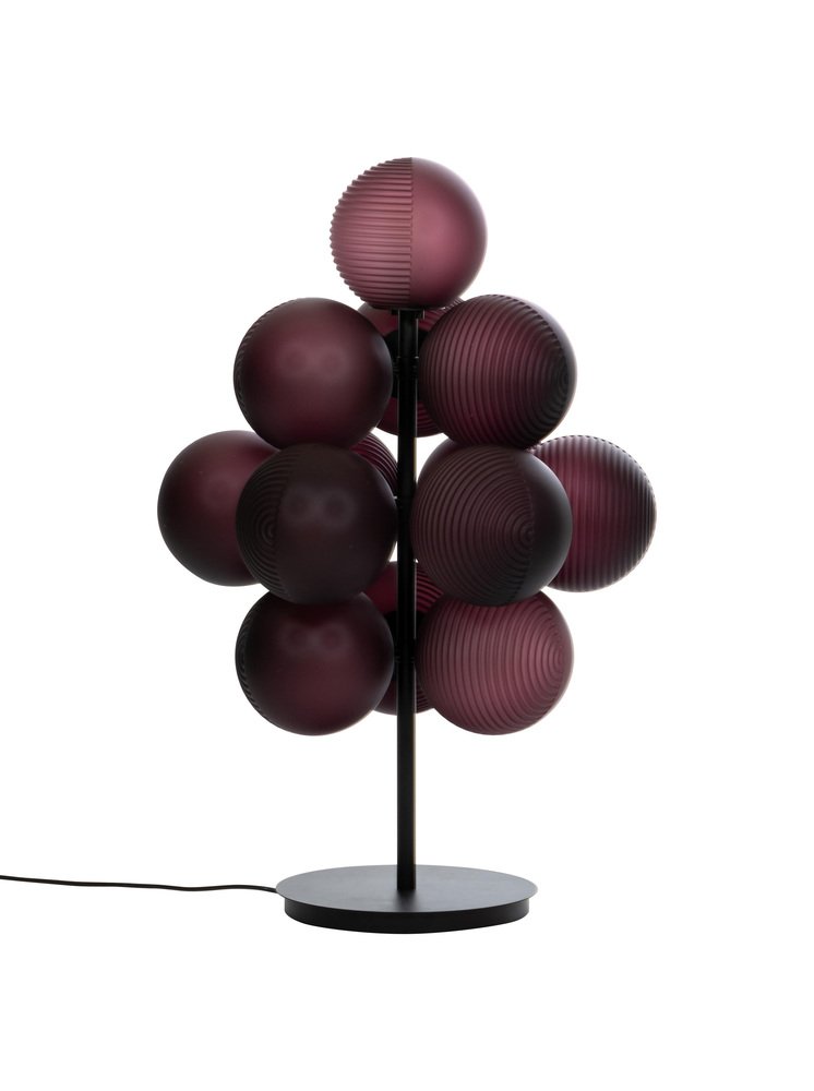 Small Stellar Grape Aubergine & Black Acetate Floor Light by Pulpo